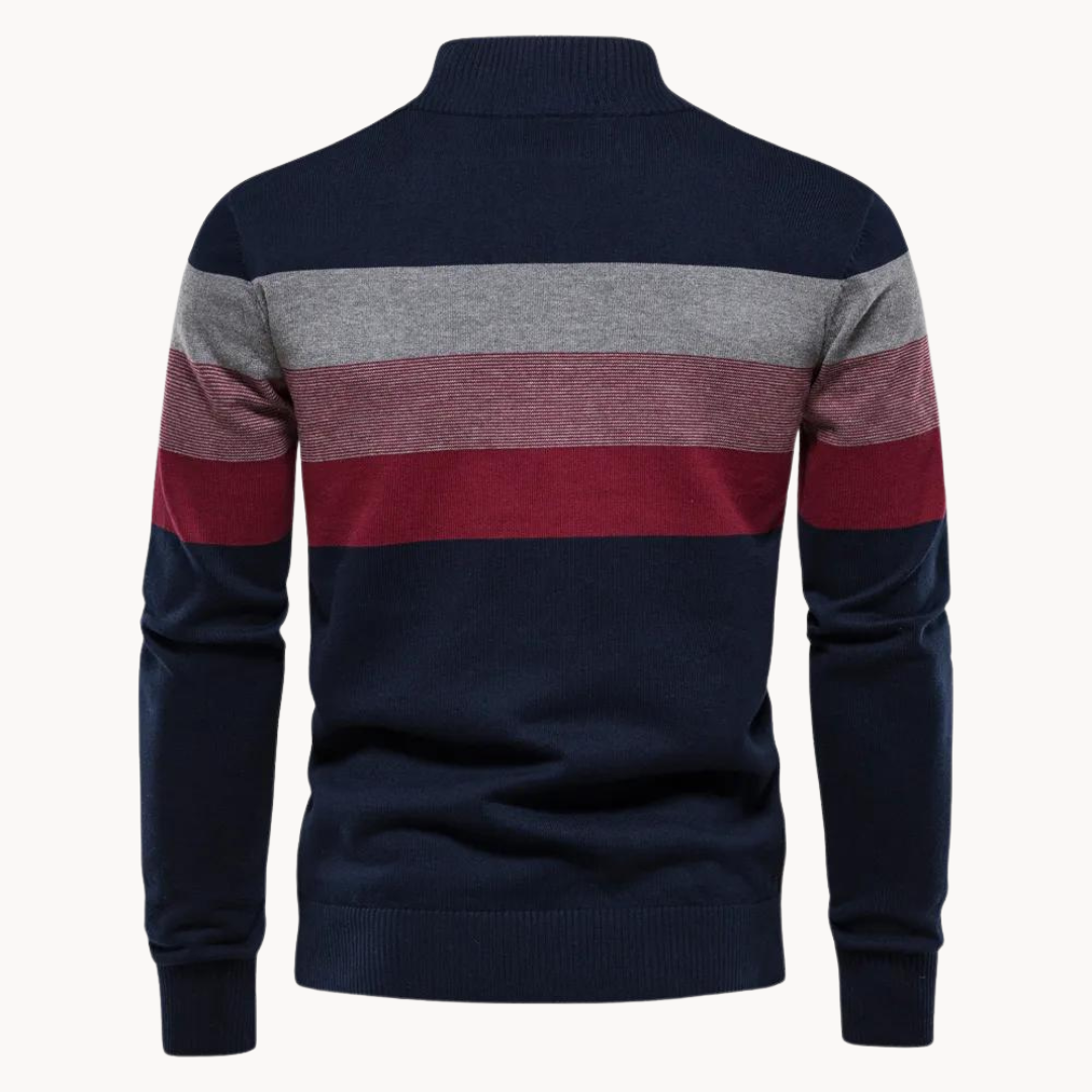 Drune | Strickpullover mit Viertelreißverschluss - Eleganter Feinstrick für Business & Freizeit