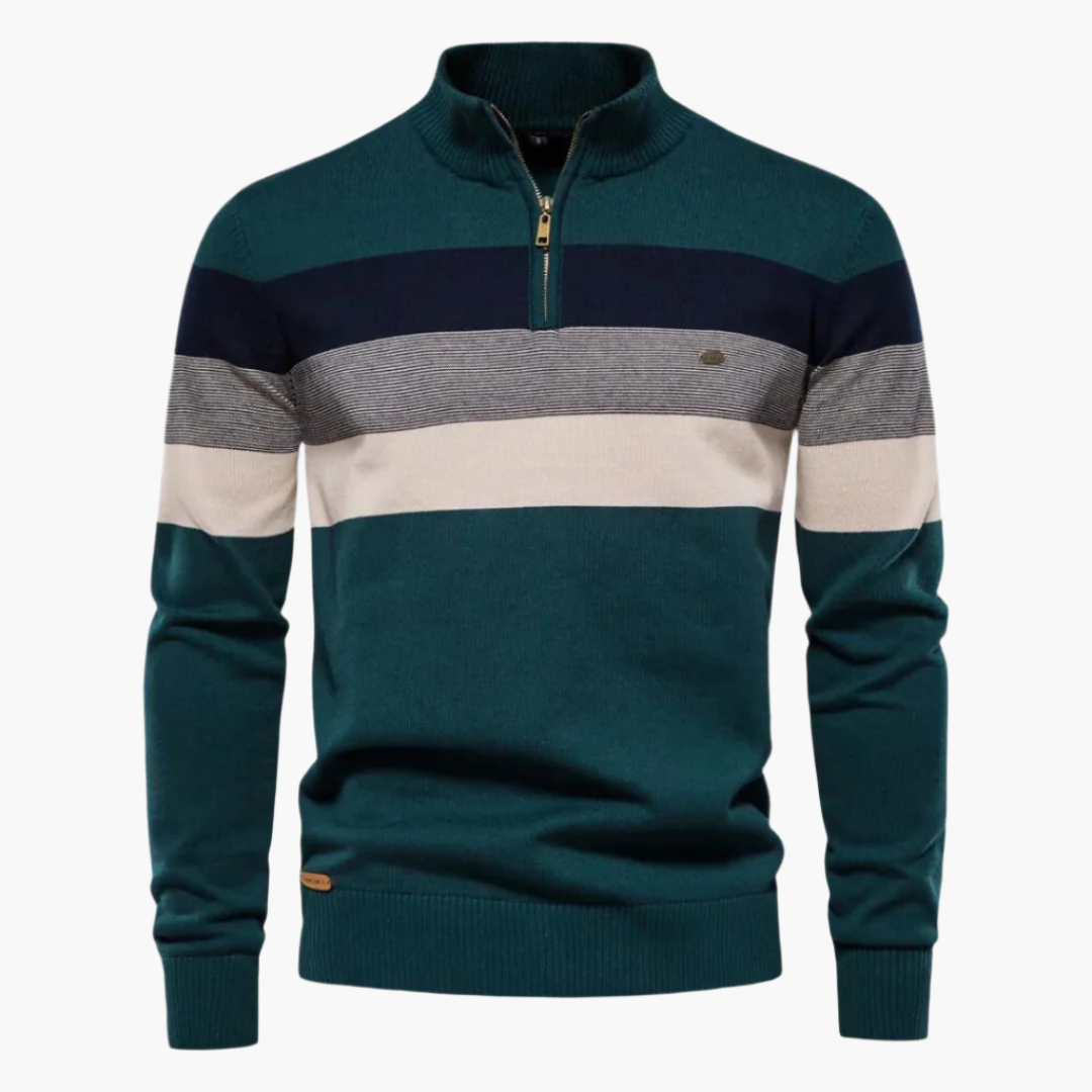 Drune | Strickpullover mit Viertelreißverschluss - Eleganter Feinstrick für Business & Freizeit