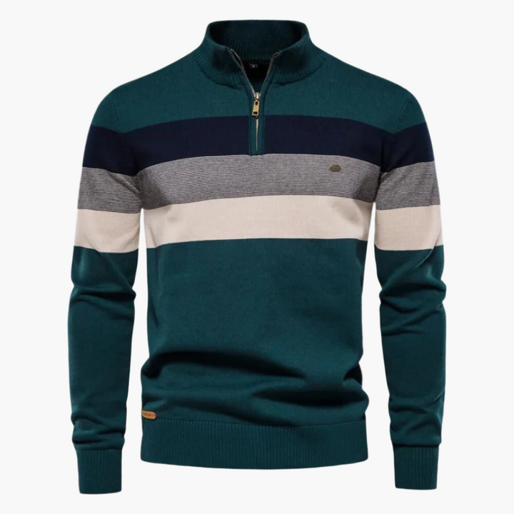 Drune | Strickpullover mit Viertelreißverschluss - Eleganter Feinstrick für Business & Freizeit