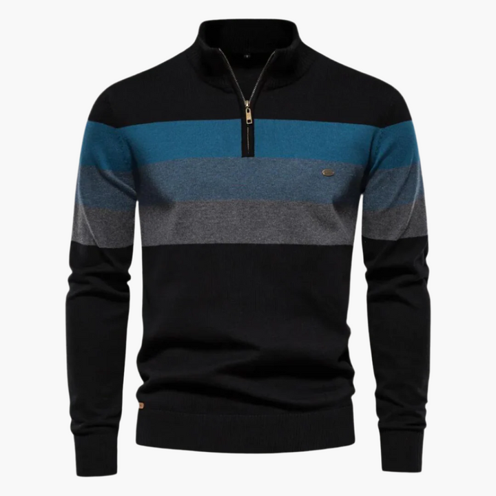 Drune | Strickpullover mit Viertelreißverschluss - Eleganter Feinstrick für Business & Freizeit