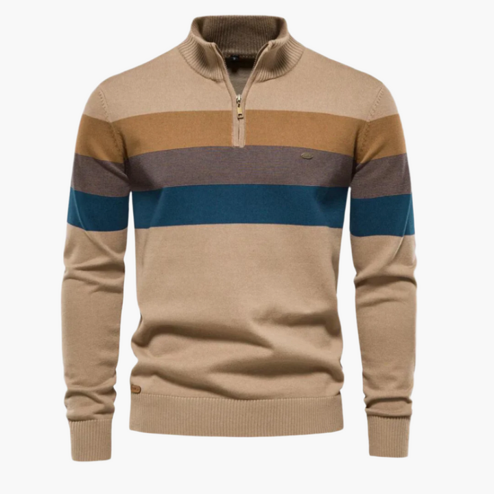 Drune | Strickpullover mit Viertelreißverschluss - Eleganter Feinstrick für Business & Freizeit