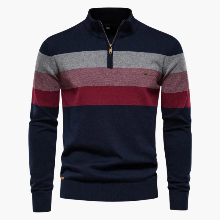 Drune | Strickpullover mit Viertelreißverschluss - Eleganter Feinstrick für Business & Freizeit