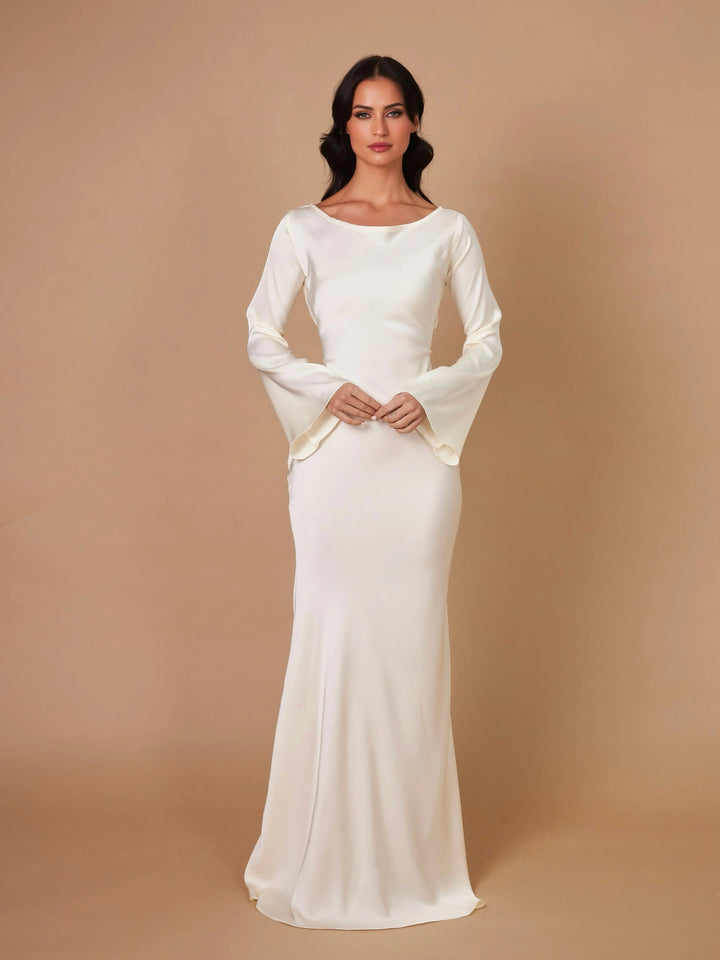 Drune | Fließendes Maxi Kleid Mit Langen Ärmeln Für Damen