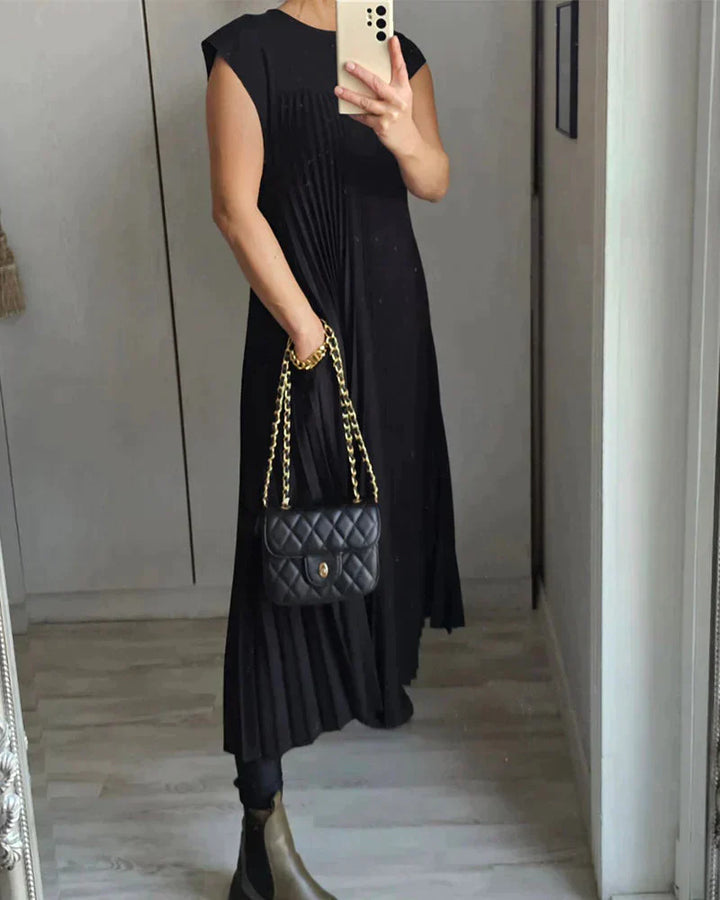 Drune Kleid | Elegantes langes ärmelloses Kleid in lockerer Passform