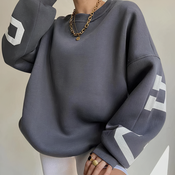 Drune | Pullover mit Buchstabenaufdruck