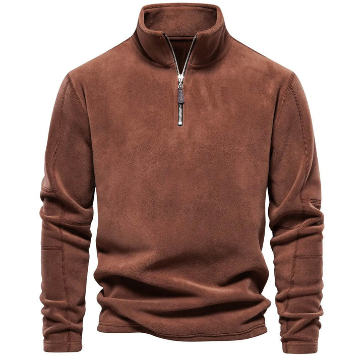 Drune | Klassische Fleecejacke mit Hohem Kragen Polyester Warm und Bequem