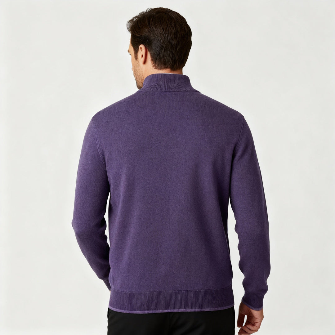 Eleganter Merino Komfort Pullover Damen Reißverschluss Moderne Strickware | Drune