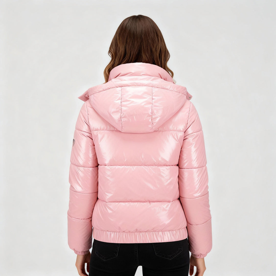 Glänzende Wasserabweisende Thermo Komfort Winterjacke Damen | Drune