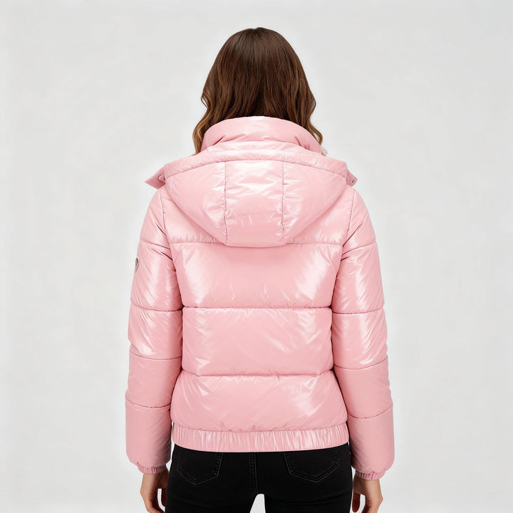 Glänzende Wasserabweisende Thermo Komfort Winterjacke Damen | Drune