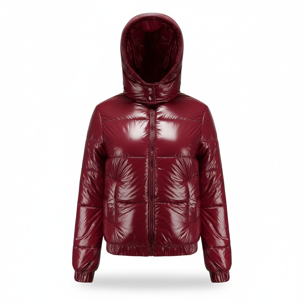 Glänzende Wasserabweisende Thermo Komfort Winterjacke Damen | Drune