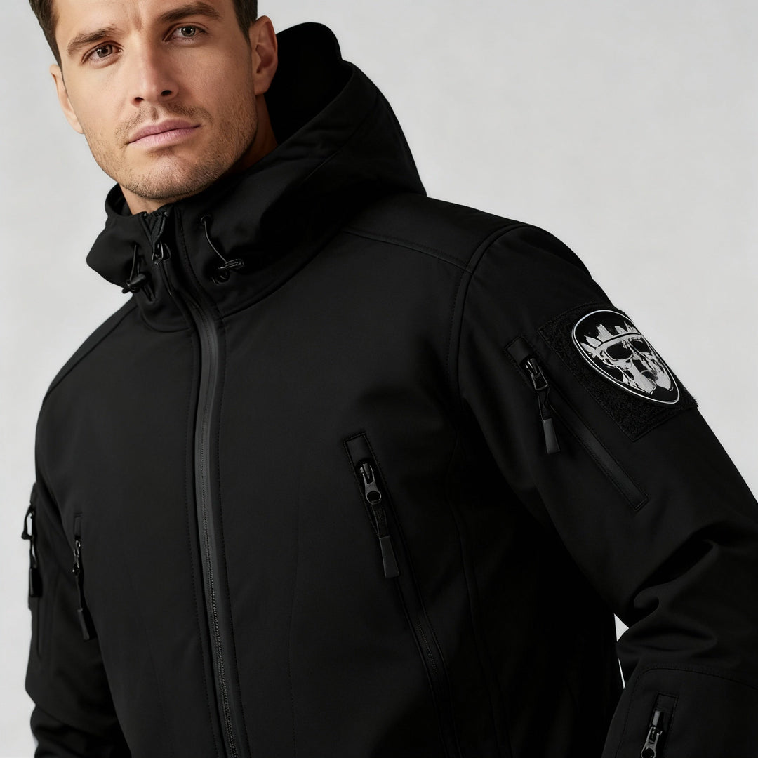 Drune Herren Outdoor-Set mit Kapuzenjacke und Cargohose
