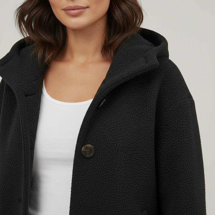 Eleganter Wintermantel Damen Komfort Langer Mantel Fleece | Drune