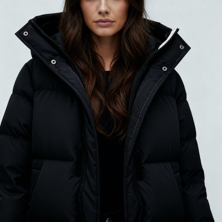 Winddichte Lange Winterjacke Damen | Drune
