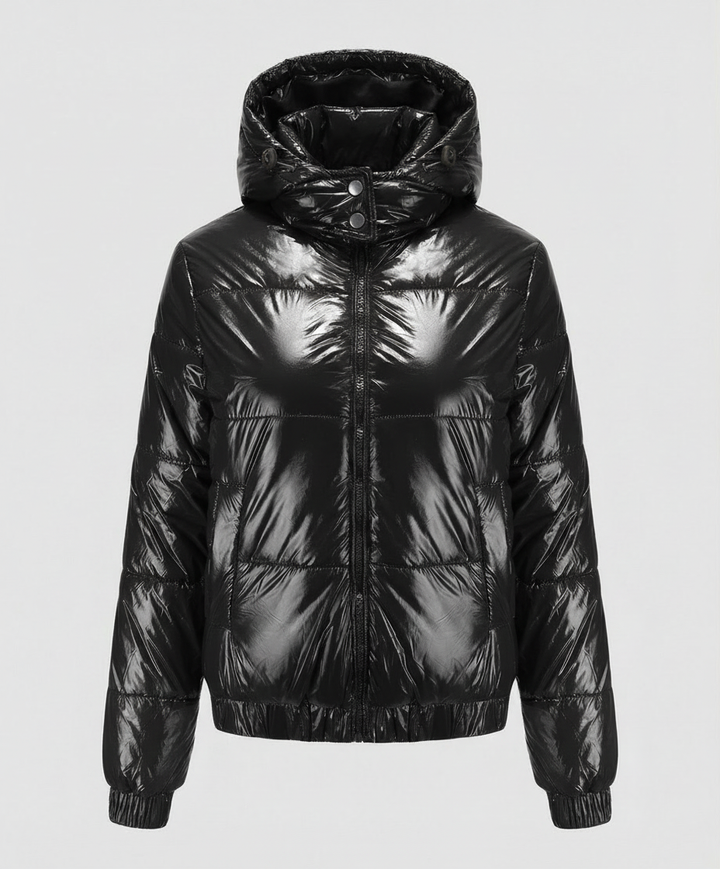 Hochglänzende Damen Steppjacke | Drune