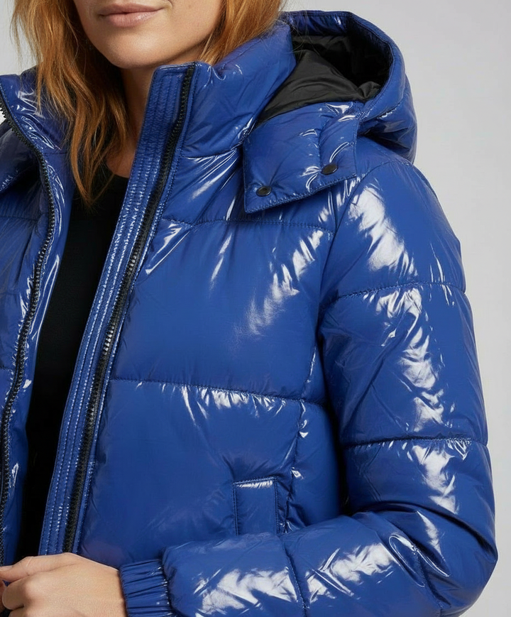 Hochglänzende Damen Steppjacke | Drune