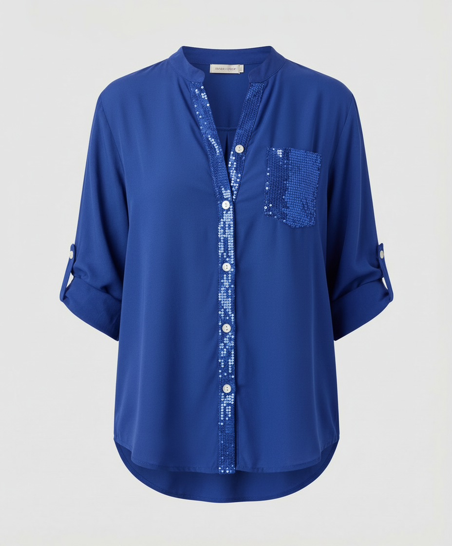 Glitzerbluse Damen Pailletten | Drune