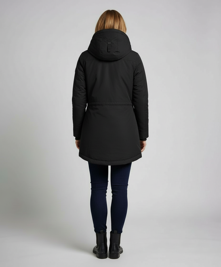 Lange Gefütterte Winterjacke Damen | Drune