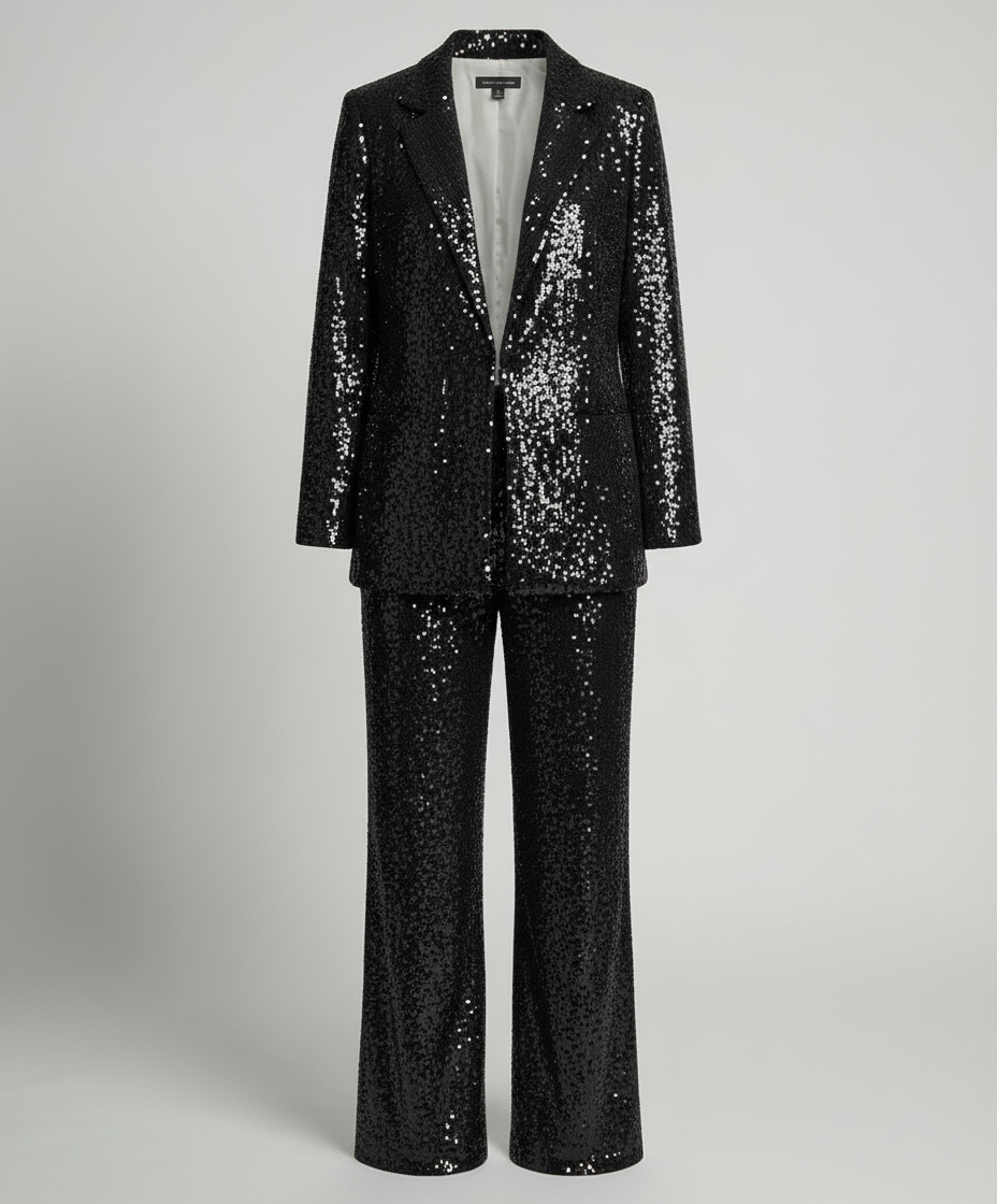 Glitzernder Eleganter Blazeranzug Damen | Drune
