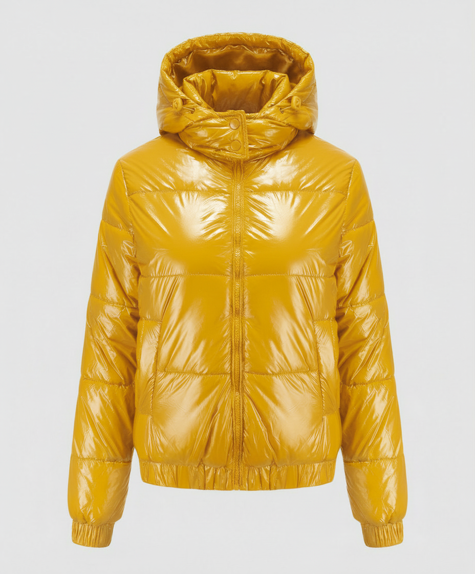 Hochglänzende Damen Steppjacke | Drune