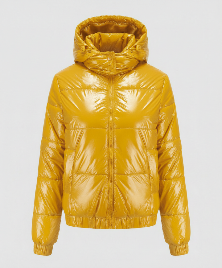 Hochglänzende Damen Steppjacke | Drune