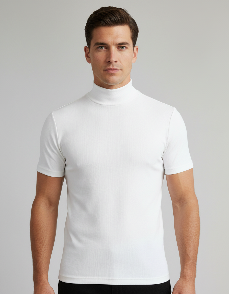 Rollkragen Slim Fit Herrenhemd | Drune