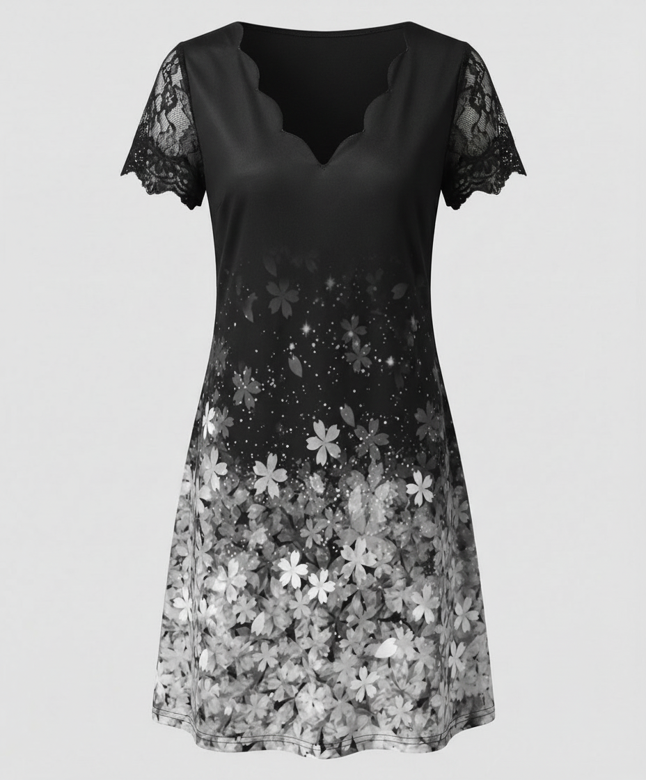 Elegantes Detail Kleid Damen | Drune