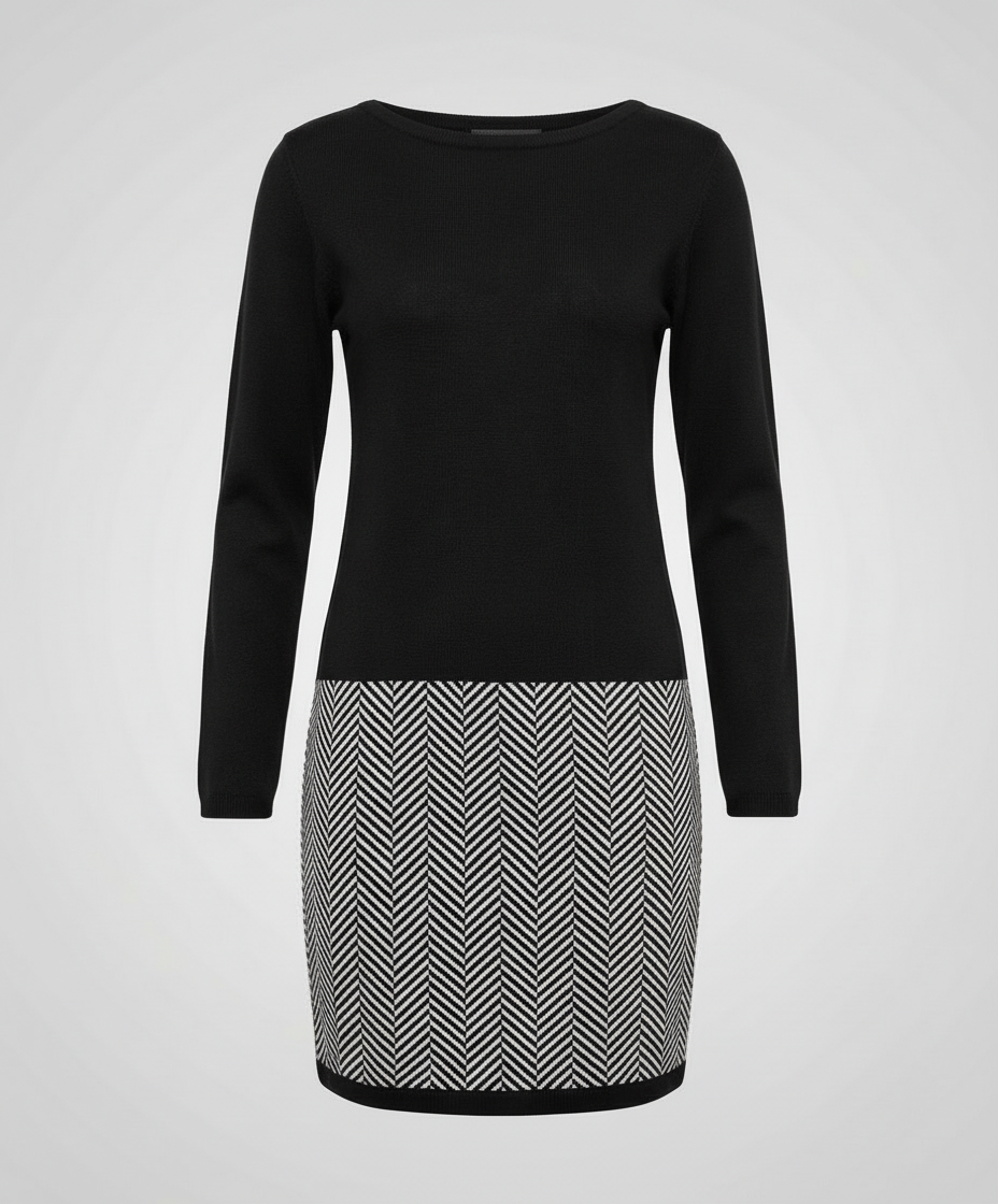 Schickes Hahnentritt Kleid Damen | Drune