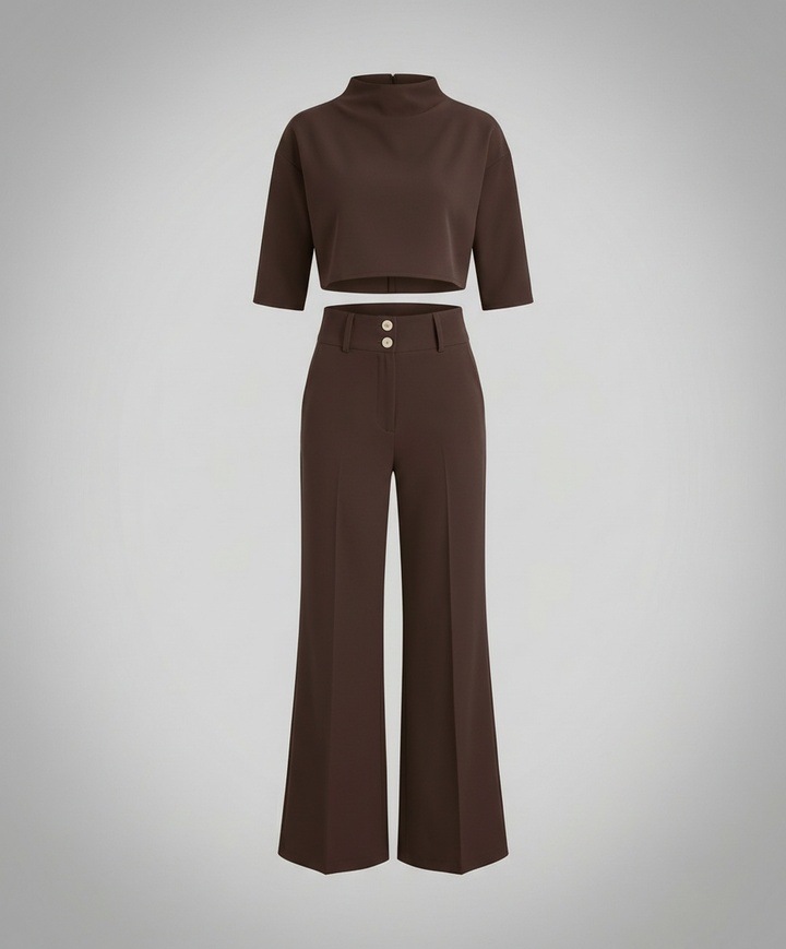 Tailliertes Herbst Hosenset Damen | Heidi-Mode