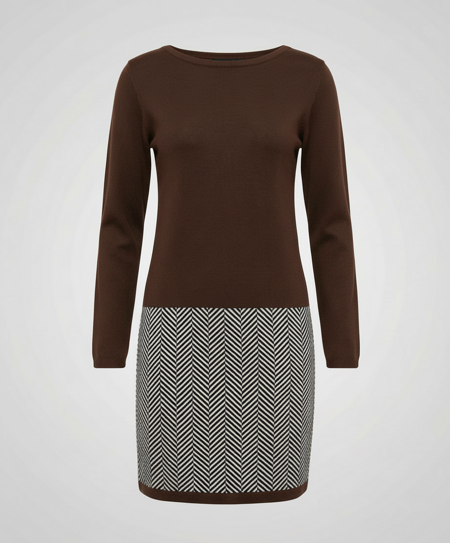 Schickes Hahnentritt Kleid Damen | Drune