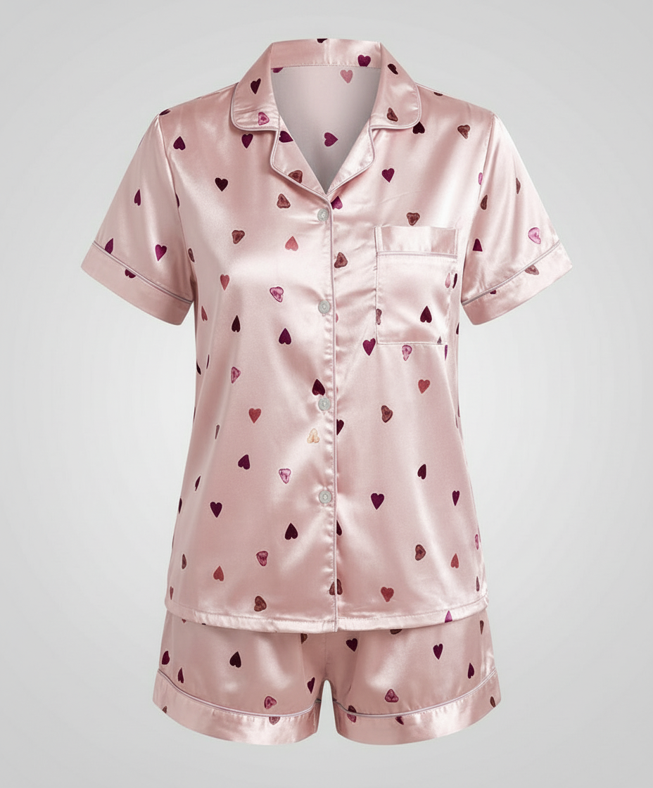 Satin Komfort Pyjama Set Damen | Drune