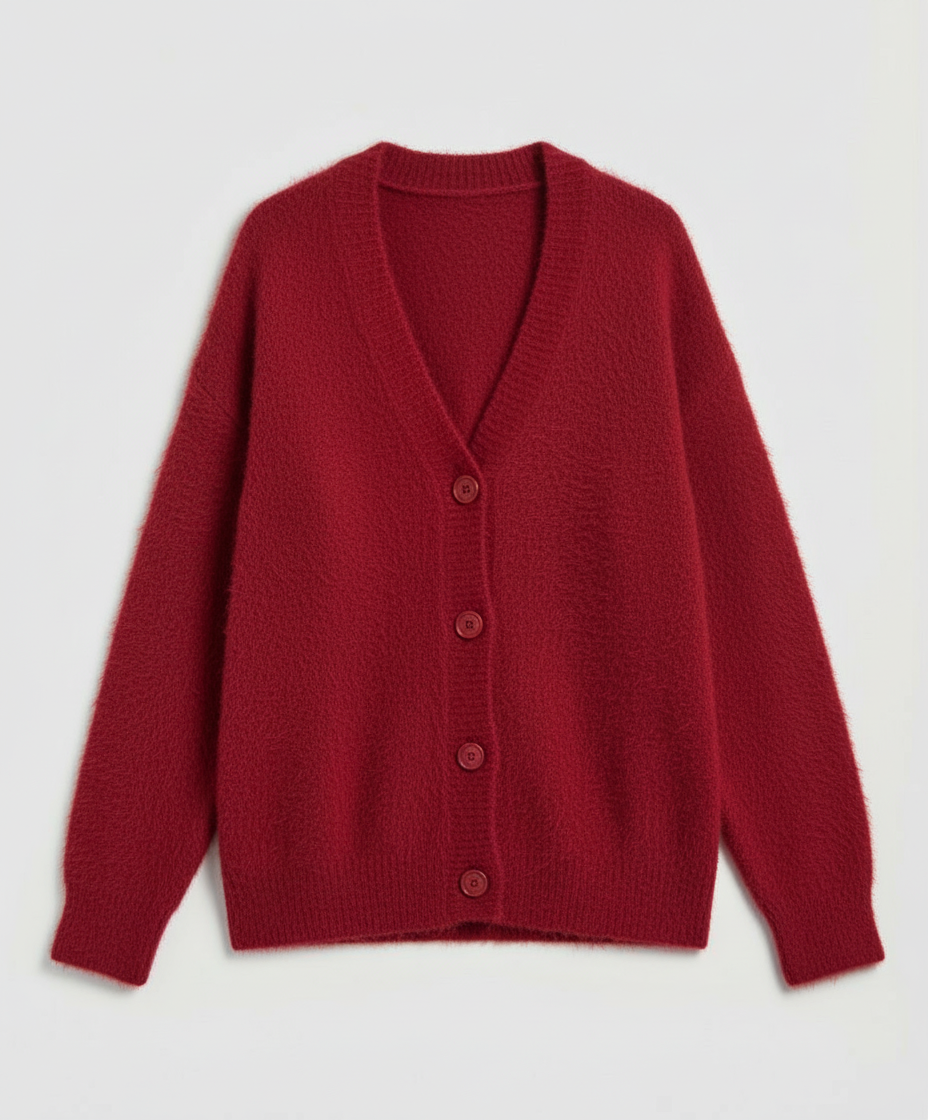 Kuschelige Mohair Strickjacke Damen | Drune
