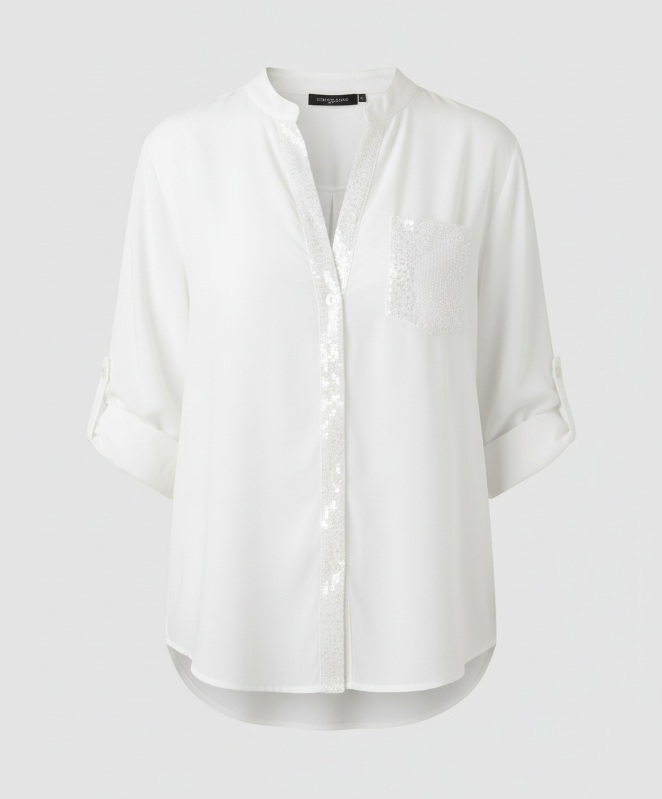 Glitzerbluse Damen Pailletten | Drune