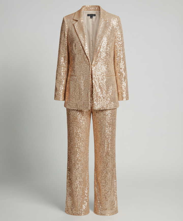 Glitzernder Eleganter Blazeranzug Damen | Drune