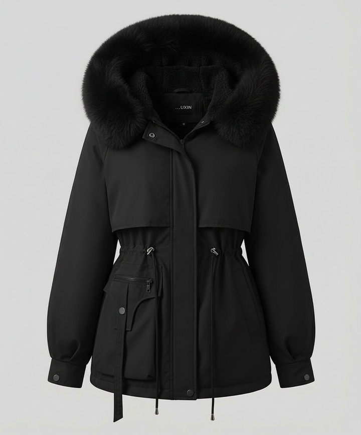 Warme Pelz Winterjacke Damen | Drune