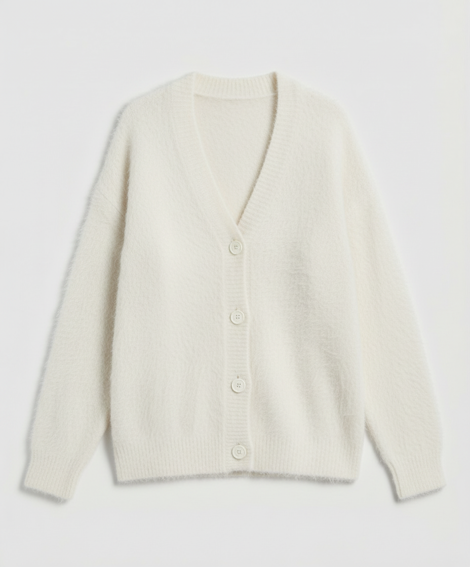 Kuschelige Mohair Strickjacke Damen | Drune