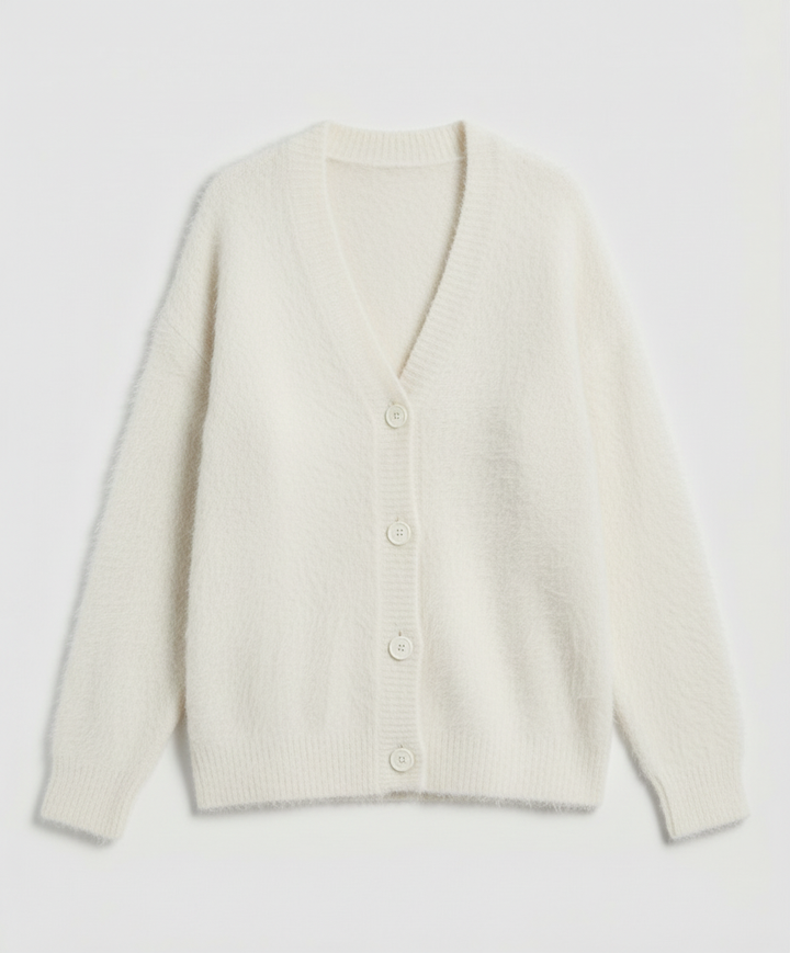 Kuschelige Mohair Strickjacke Damen | Drune