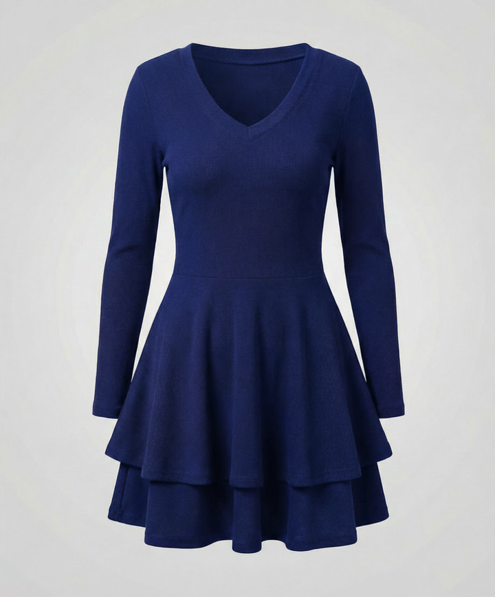 Damen Wickelkleid Rüschen | Heidi-Mode