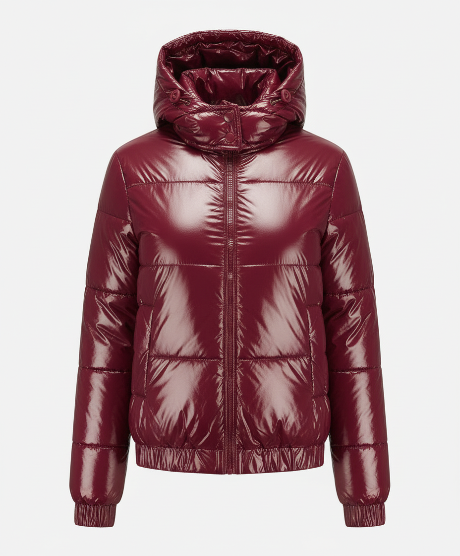 Hochglänzende Damen Steppjacke | Drune