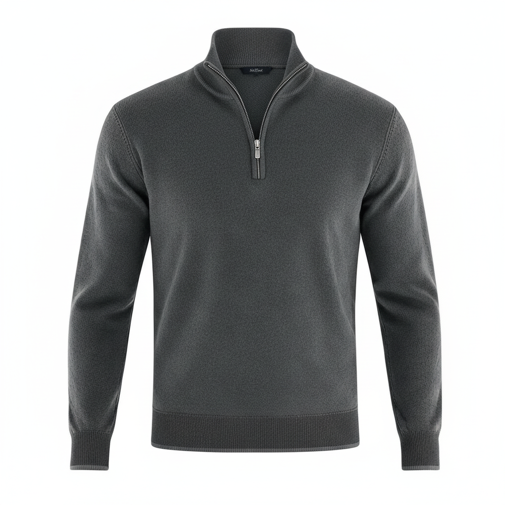 Eleganter Merino Komfort Pullover Damen Reißverschluss Moderne Strickware | Drune