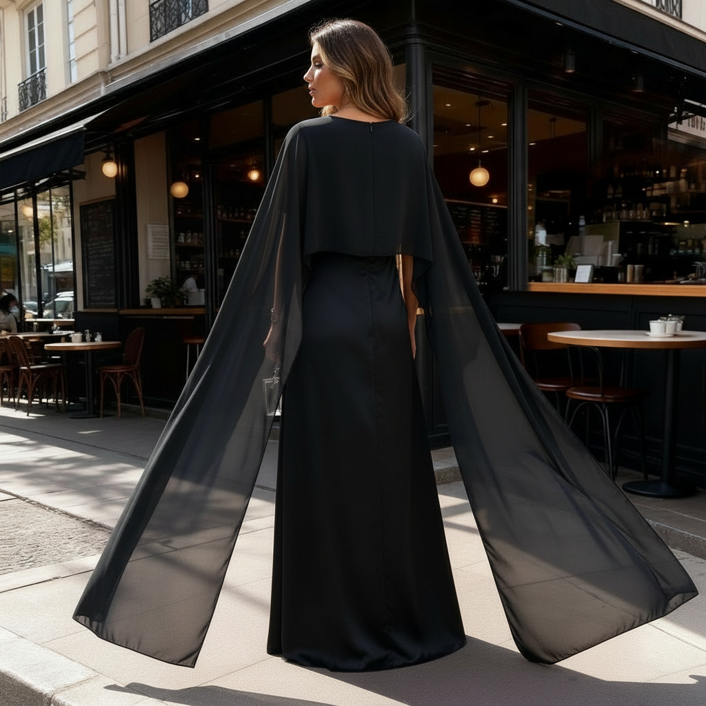 Lange Frauenkleider aus Satin