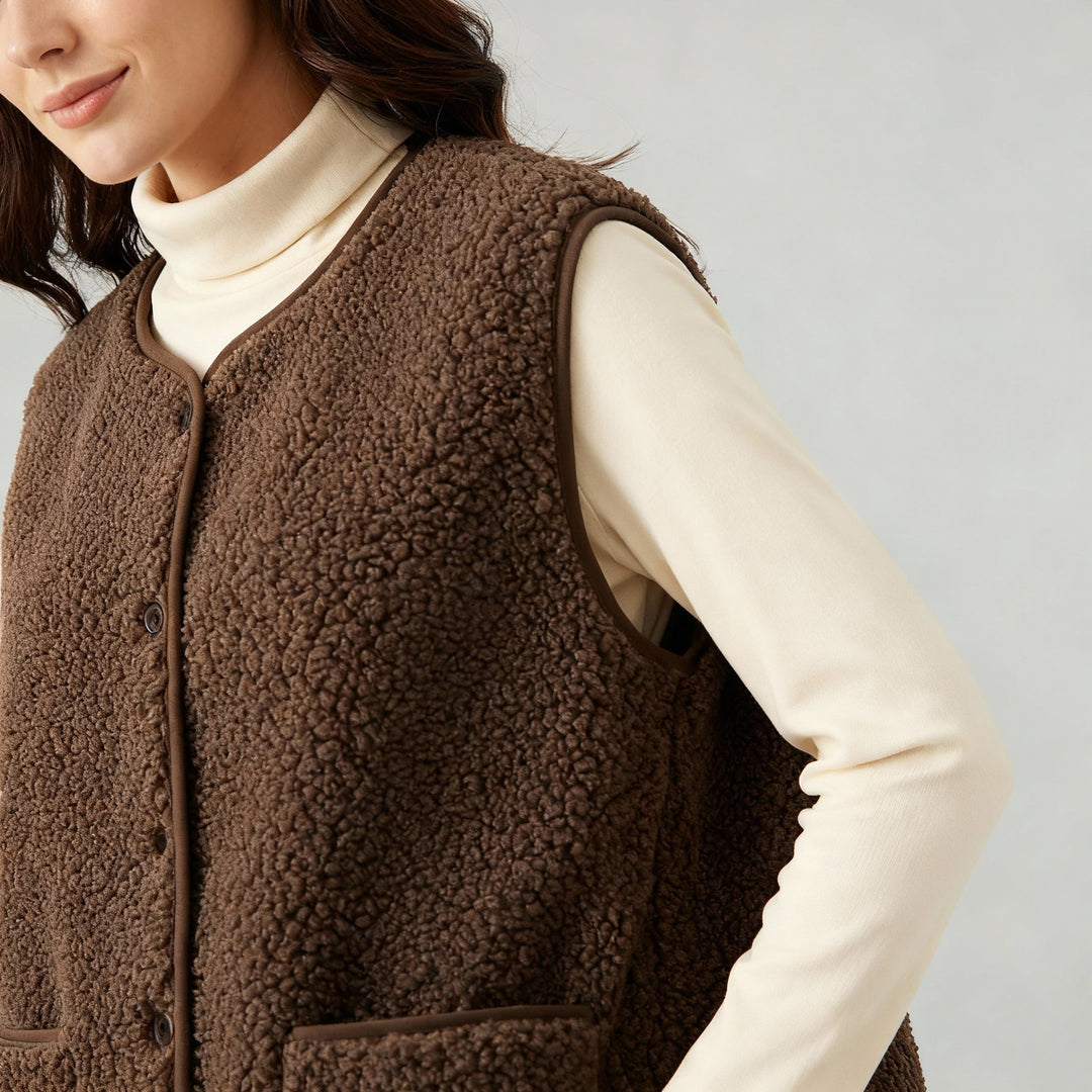Winter Warme Elegante Fleece Weste Damen | Drune