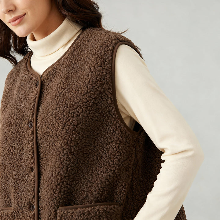Winter Warme Elegante Fleece Weste Damen | Drune