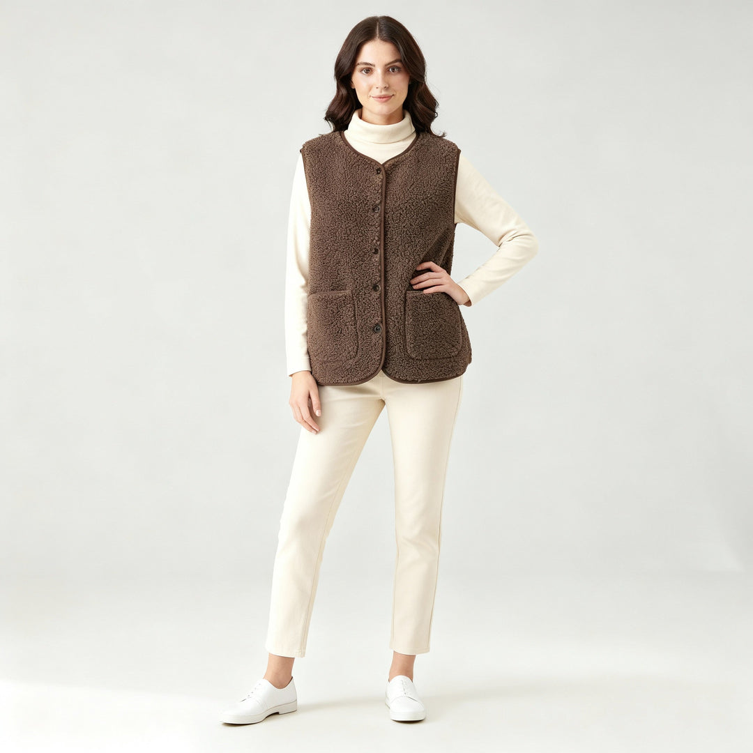 Winter Warme Elegante Fleece Weste Damen | Drune