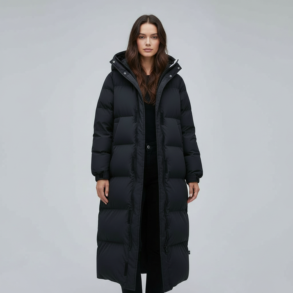 Winddichte Lange Winterjacke Damen | Drune