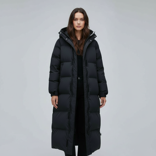 Winddichte Lange Winterjacke Damen | Drune