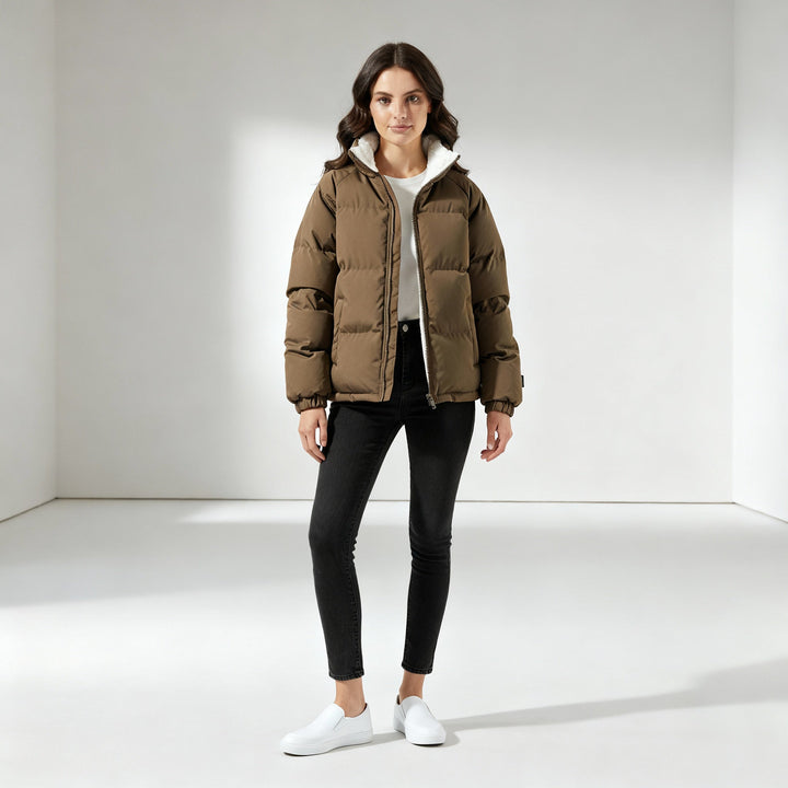 Warm Fleecegefüttert Leicht Pufferjacke Damen | Drune