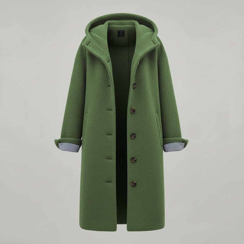 Eleganter Wintermantel Damen Komfort Langer Mantel Fleece | Drune