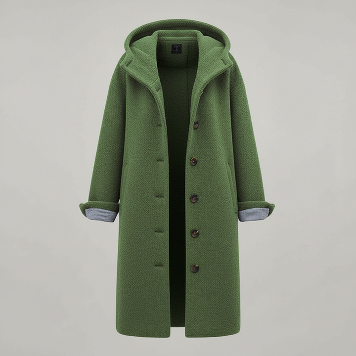 Eleganter Wintermantel Damen Komfort Langer Mantel Fleece | Drune