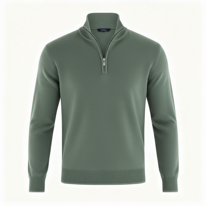 Eleganter Merino Komfort Pullover Damen Reißverschluss Moderne Strickware | Drune