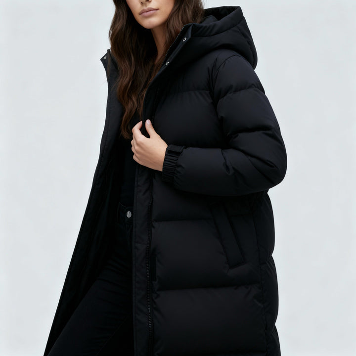 Winddichte Lange Winterjacke Damen | Drune